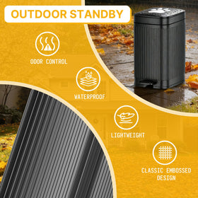 Hahhomei dog waste bin with bag holder keeps bags secure and tidy.