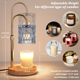 HAIDOLIANG Candle Warmer Lamp wooden base adds natural decorative touch