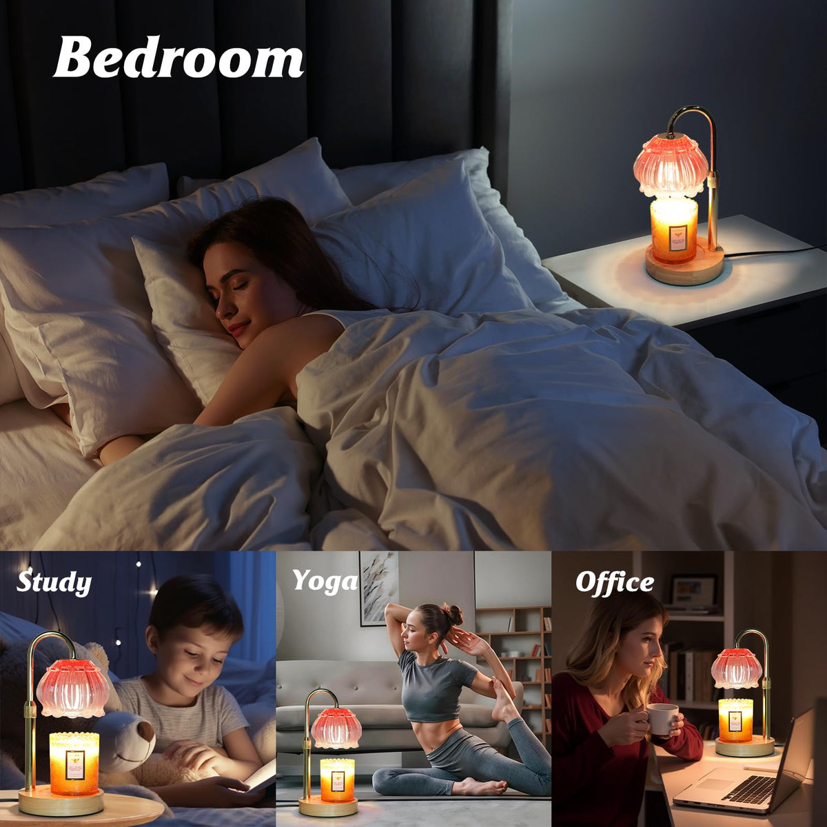 HAIDOLIANG Candle Warmer Lamp flameless safety around kids and pets