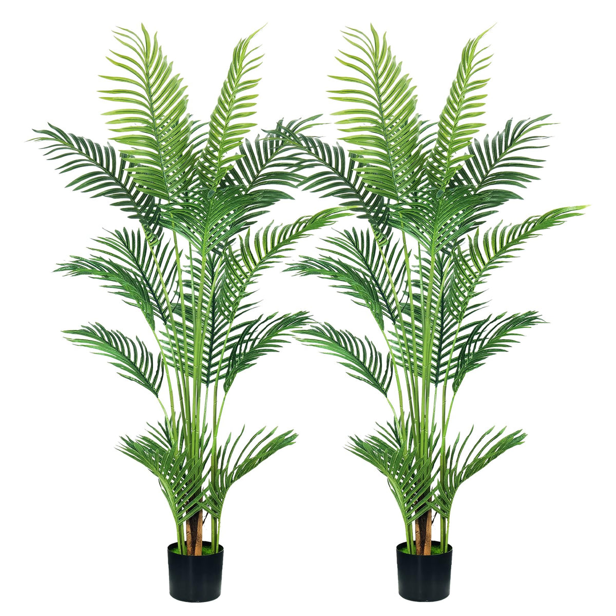 HAIHONG 4-5ft artificial palm tree with real touch leaves brightens indoor spaces