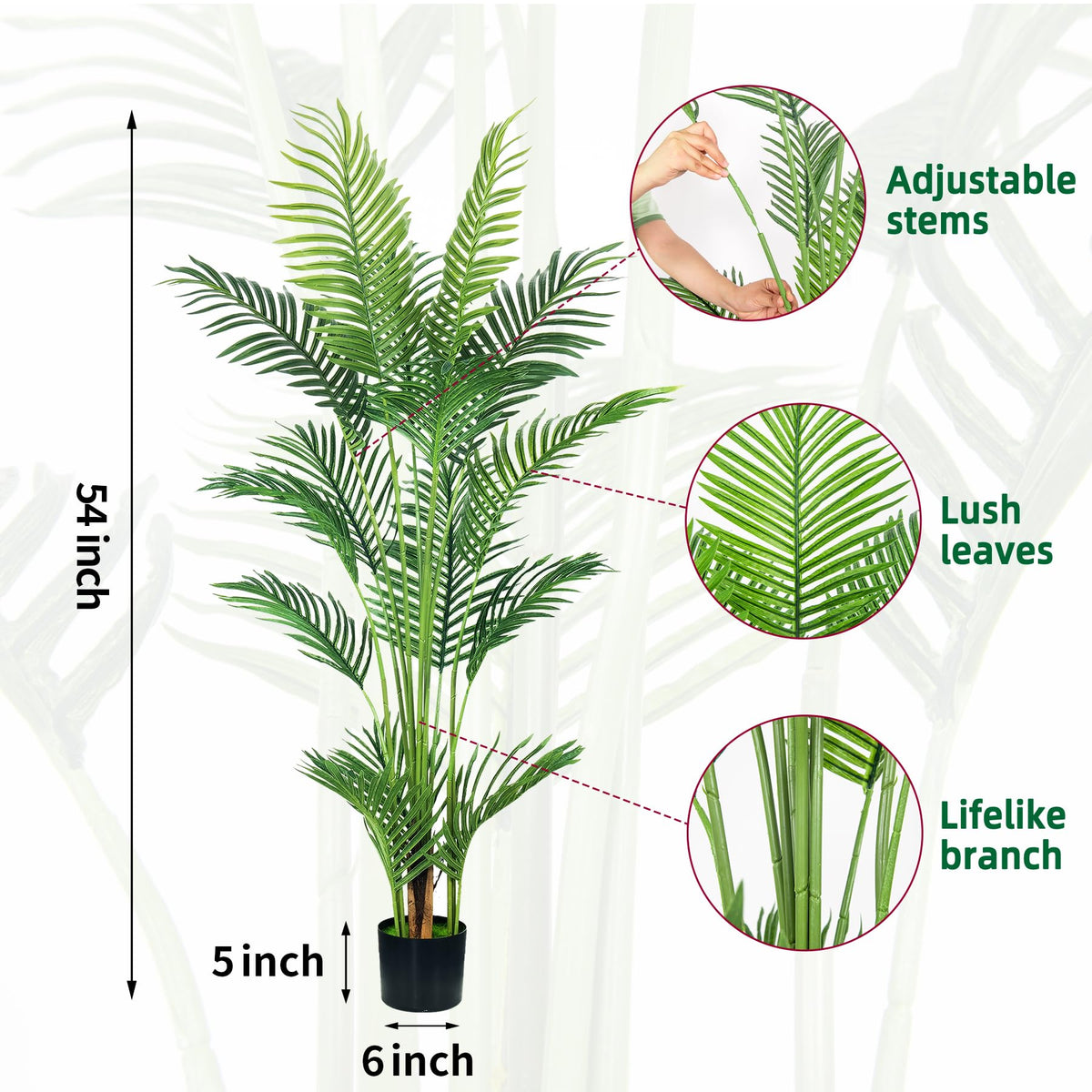 HAIHONG easy-maintenance artificial palm tree requiring no watering