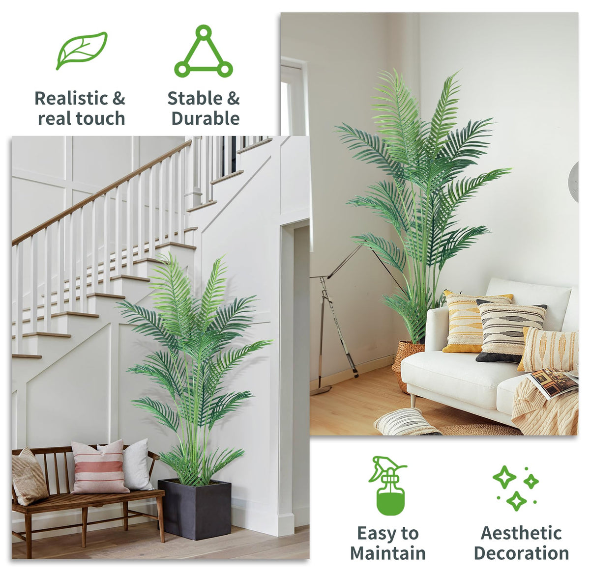 HAIHONG realistic tropical palm tree adds evergreen flair to any setting