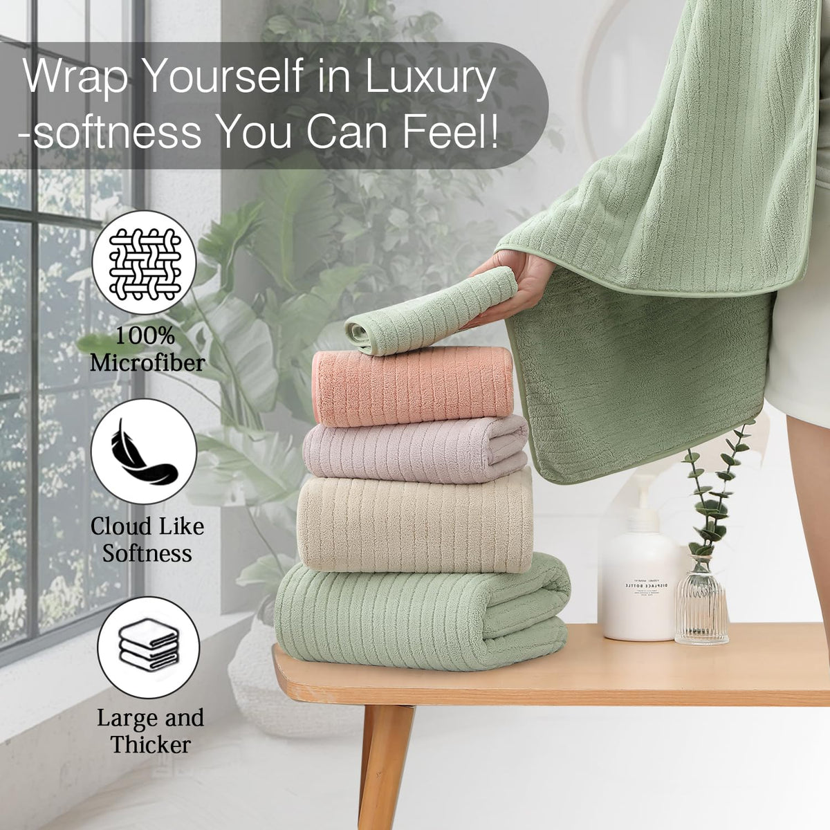 Hailea 600gsm towels feature strong absorption and fast drying in one set.