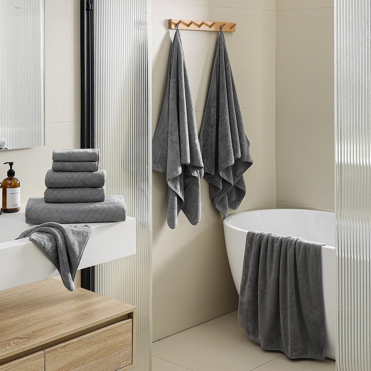 Hailea towels delivering hotel spa vibes at home in grey
