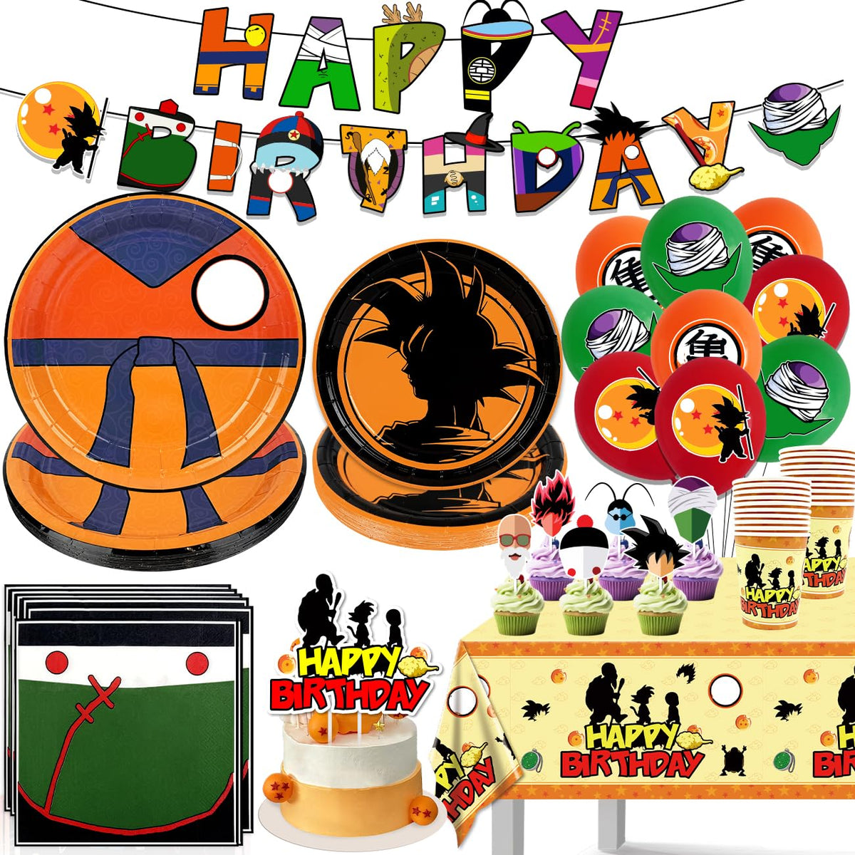 Haimimall anime birthday banner enhances party backdrop for photos