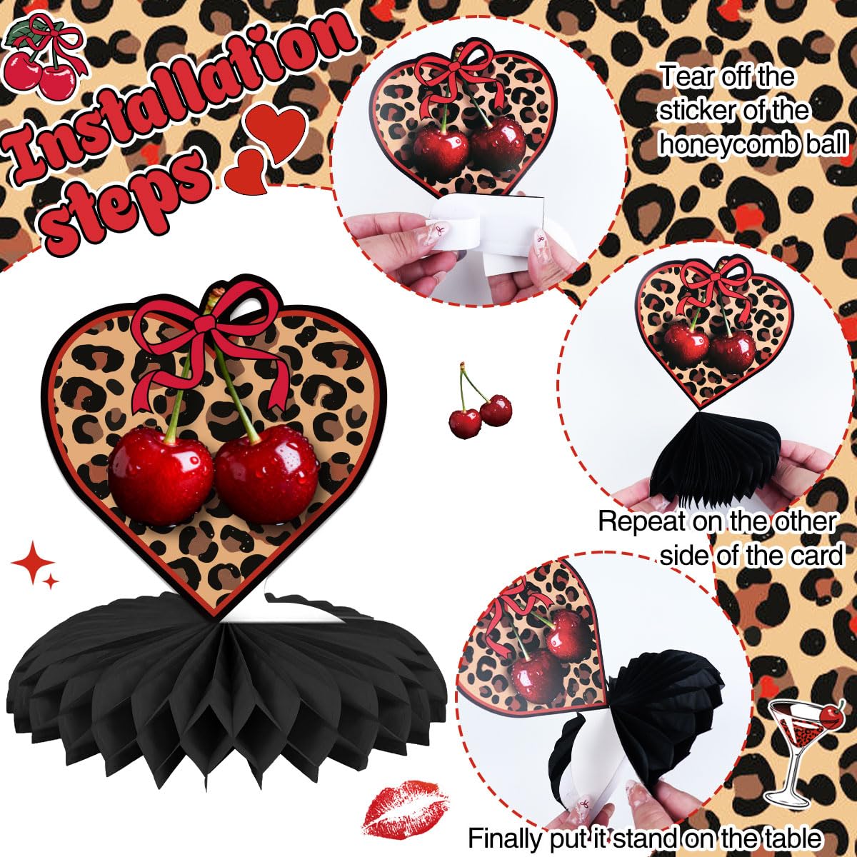 Haimimall cups in cheetah-cherry print for spill-friendly serving