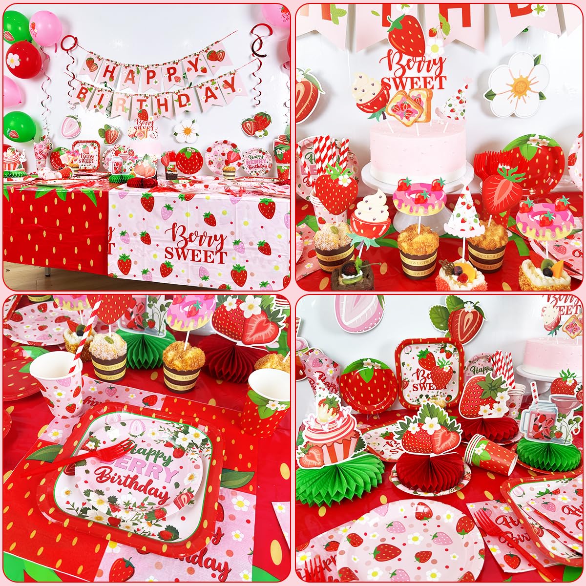 Haimimall strawberry cake toppers create cute focal points