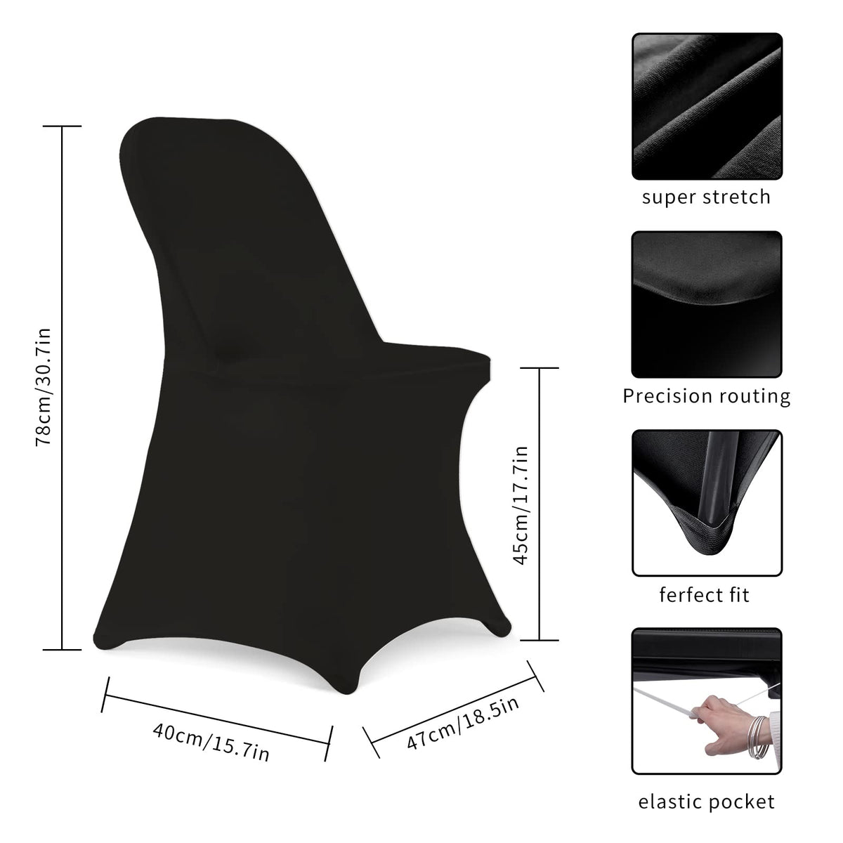 HAINARverS machine-washable chair cover makes post-event cleanup quick and easy.