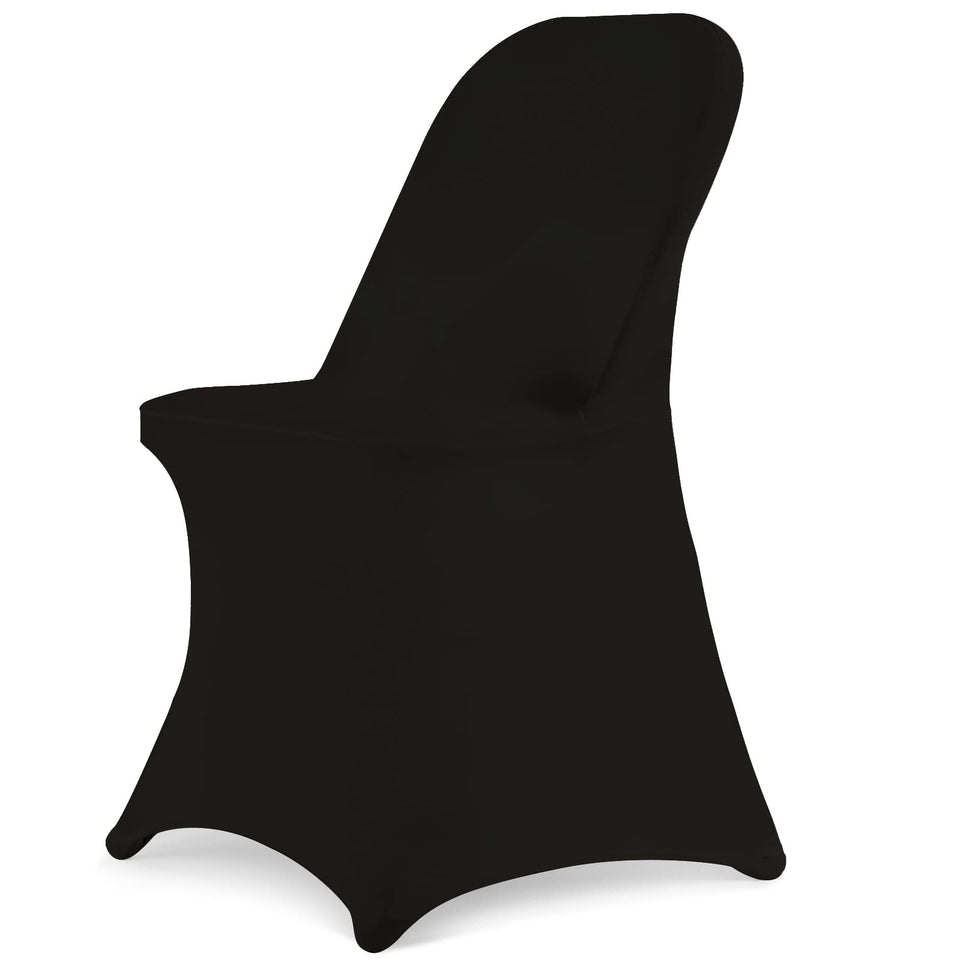 HAINARverS stretch spandex chair cover in black wraps a 30-pack for elegant events.