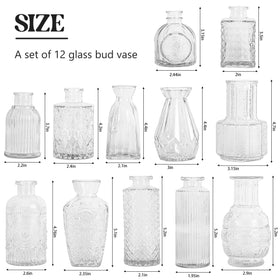 HAISIWLKJ retro etched glass vases add romantic charm to home decor.