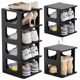 HAIXIN vertical shoe organizer rack saves space and reduces clutter.