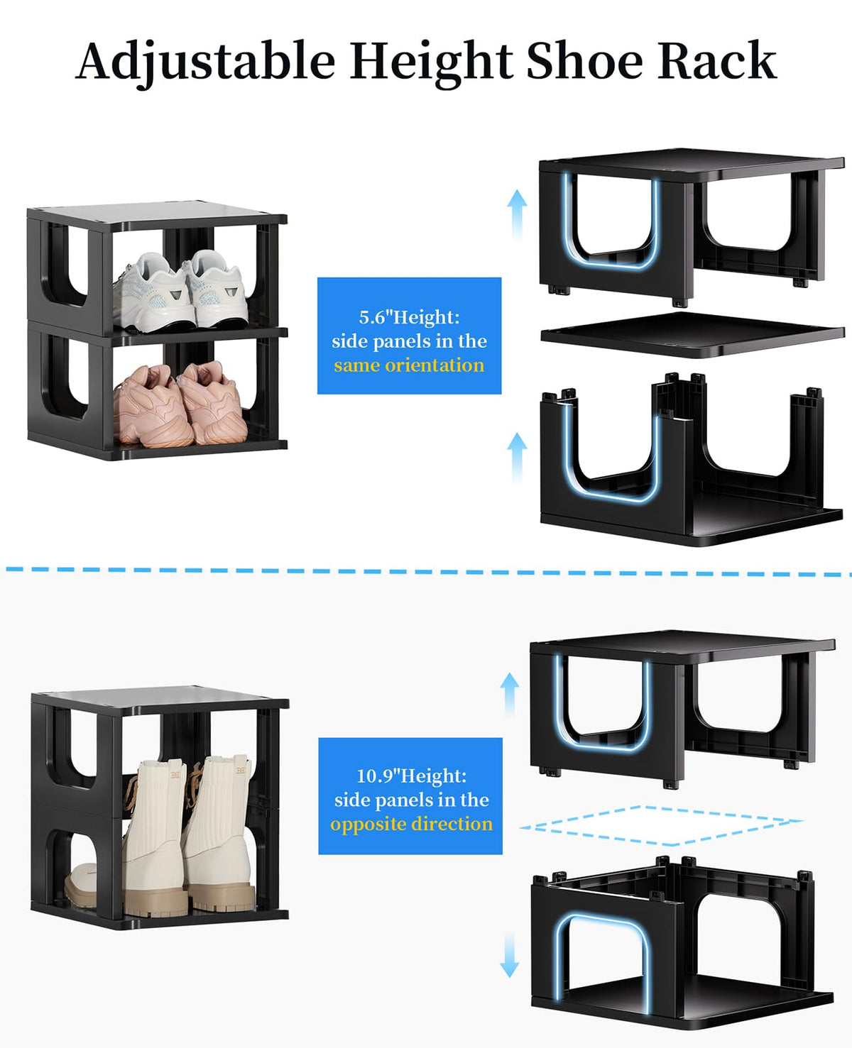 HAIXIN space-saving design fits narrow entryways and closets.