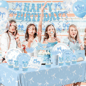 HAKOTI blue bow balloons add festive atmosphere