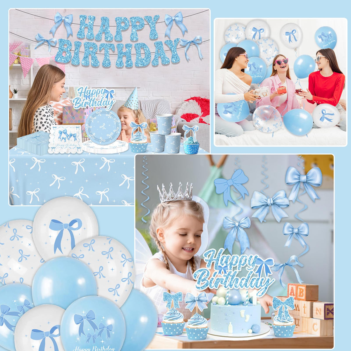 HAKOTI blue bow cups provide easy serving and color