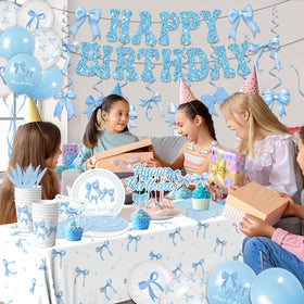 HAKOTI blue bow napkins are soft and absorbent for guests