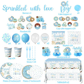 HAKOTI blue honeycomb balls add playful, photo-ready accents.
