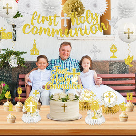 HAKOTI first communion cardstock designs offer double-sided visuals for versatile displays