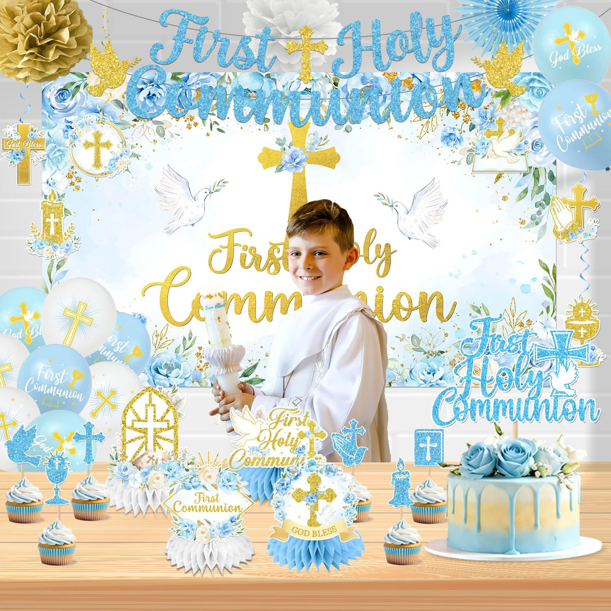 HAKOTI first holy communion cake toppers decorate cupcakes and cake beautifully