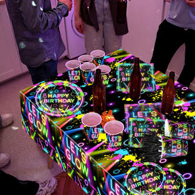 Hakoti neon napkins 6.5x6.5 inch stylish and convenient for quick cleanup.