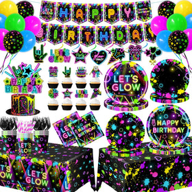 HAKOTI neon party dinner plates in bold color for vibrant celebrations
