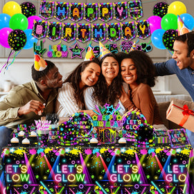 HAKOTI neon party forks sturdy for festive meals