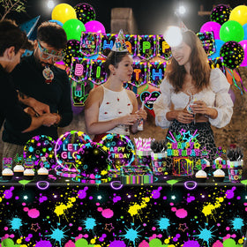 HAKOTI neon party napkins soft and absorbent for easy cleanup