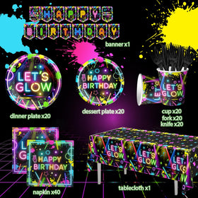 Hakoti neon plates 9 inch elevate meals with bold color at parties.