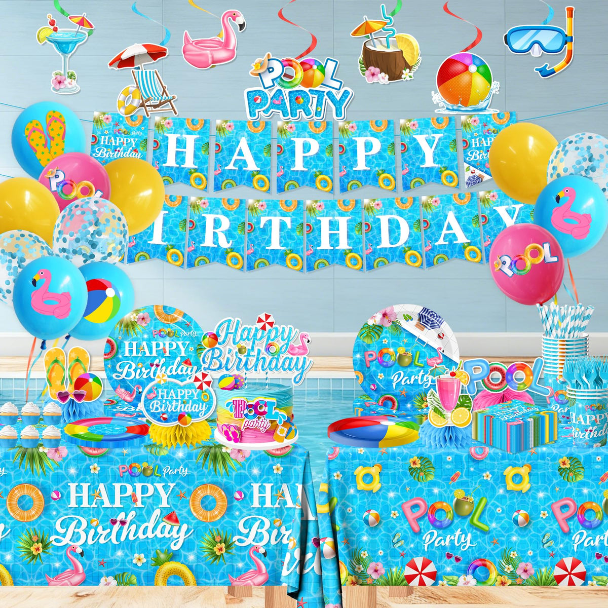 HAKOTI pool-napkins coordinate with summer decor for easy cleanup