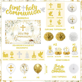 HAKOTI tissue pom poms in gold enrich color and volume