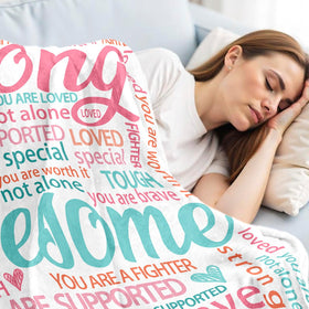 Hakumata inspirational cancer patients blanket symbolizes strength and care for survivors.