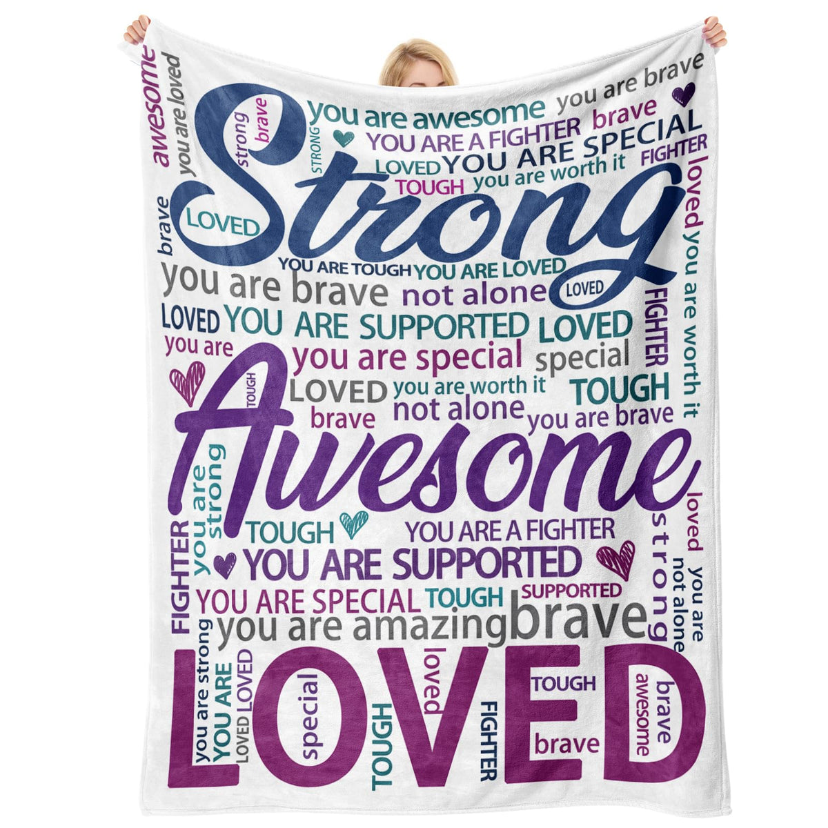 Hakumata super soft hug blanket colors in rainbow hues for uplifting comfort