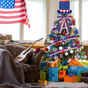 Halfchet fake flowers provide color and fullness to holiday arrangements.