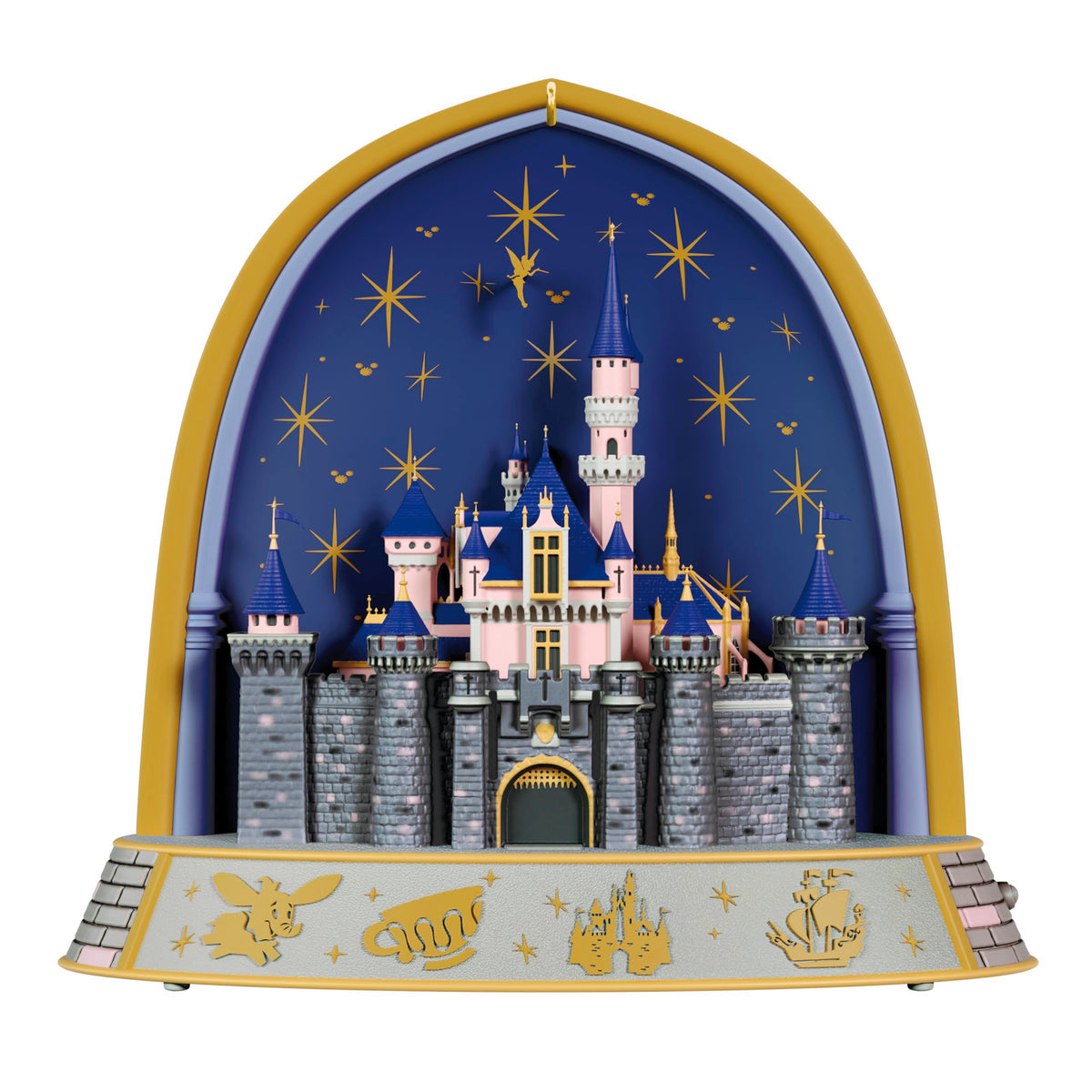 Hallmark Keepsake Disney 70th anniversary ornament with castle design for festive decorating.