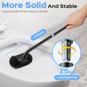 HAMITOR black stainless finish blends with modern bathroom decor.