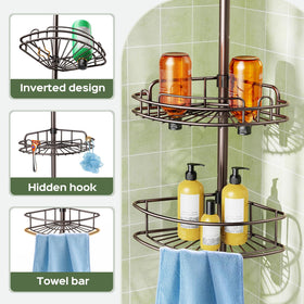 HAMITOR corner design maximizes shower space and accessibility.