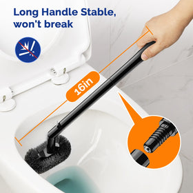 HAMITOR ergonomic handle with sturdy connection reduces wrist strain during scrubbing.