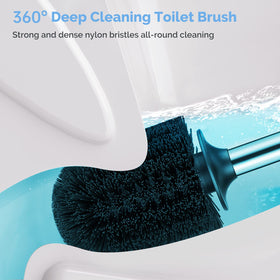 HAMITOR ergonomic stainless-steel handle improves grip during cleaning.