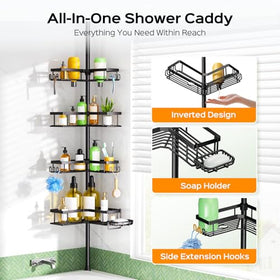 HAMITOR adjustable-height pole adapts from 47.71 to 123.6 inches