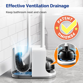 HAMITOR compact two-in-one design fits behind toilets for space-saving storage