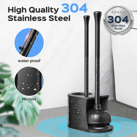 HAMITOR stainless steel brush head cleans under rims and hard-to-reach corners.