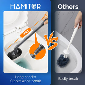 HAMITOR sturdy, durable handle resists rust during daily cleaning.