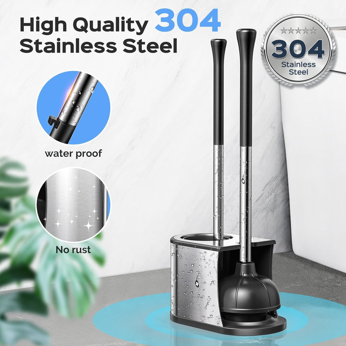 HAMITOR stainless steel finish resists rust in humid bathrooms