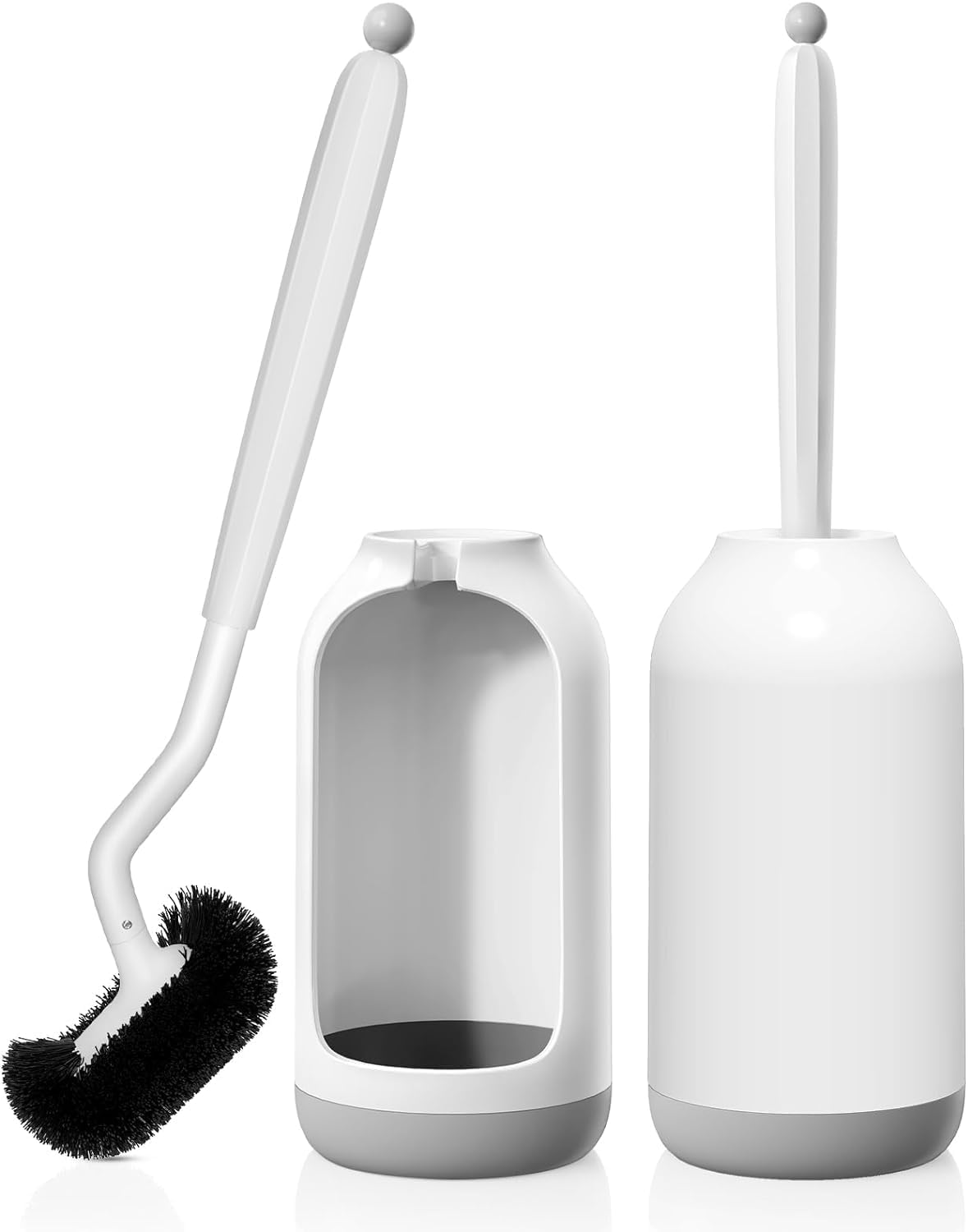 HAMITOR toilet brush holder in compact design for a tidy bathroom