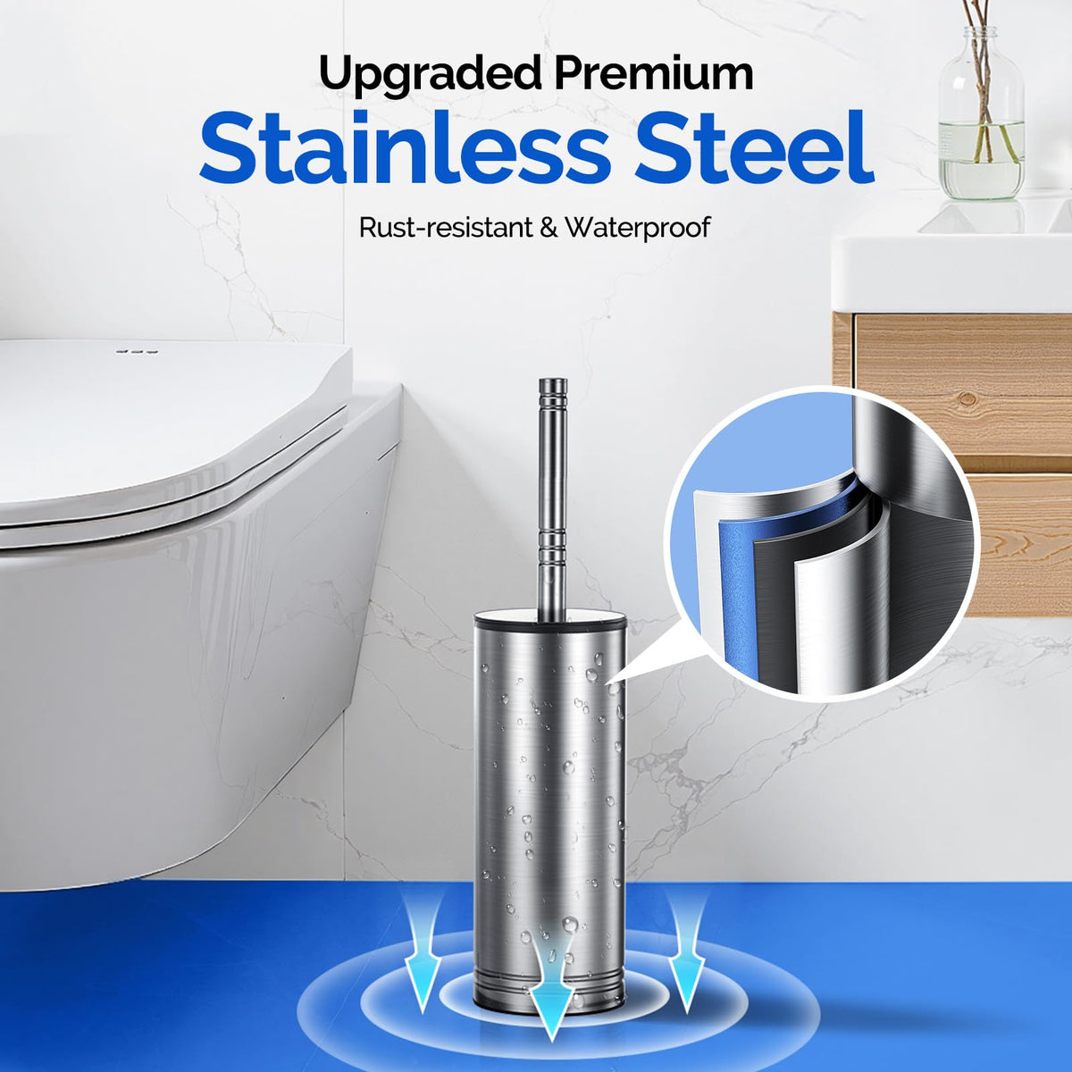HAMITOR wall-mount or floor-standing design saves space in small bathrooms.