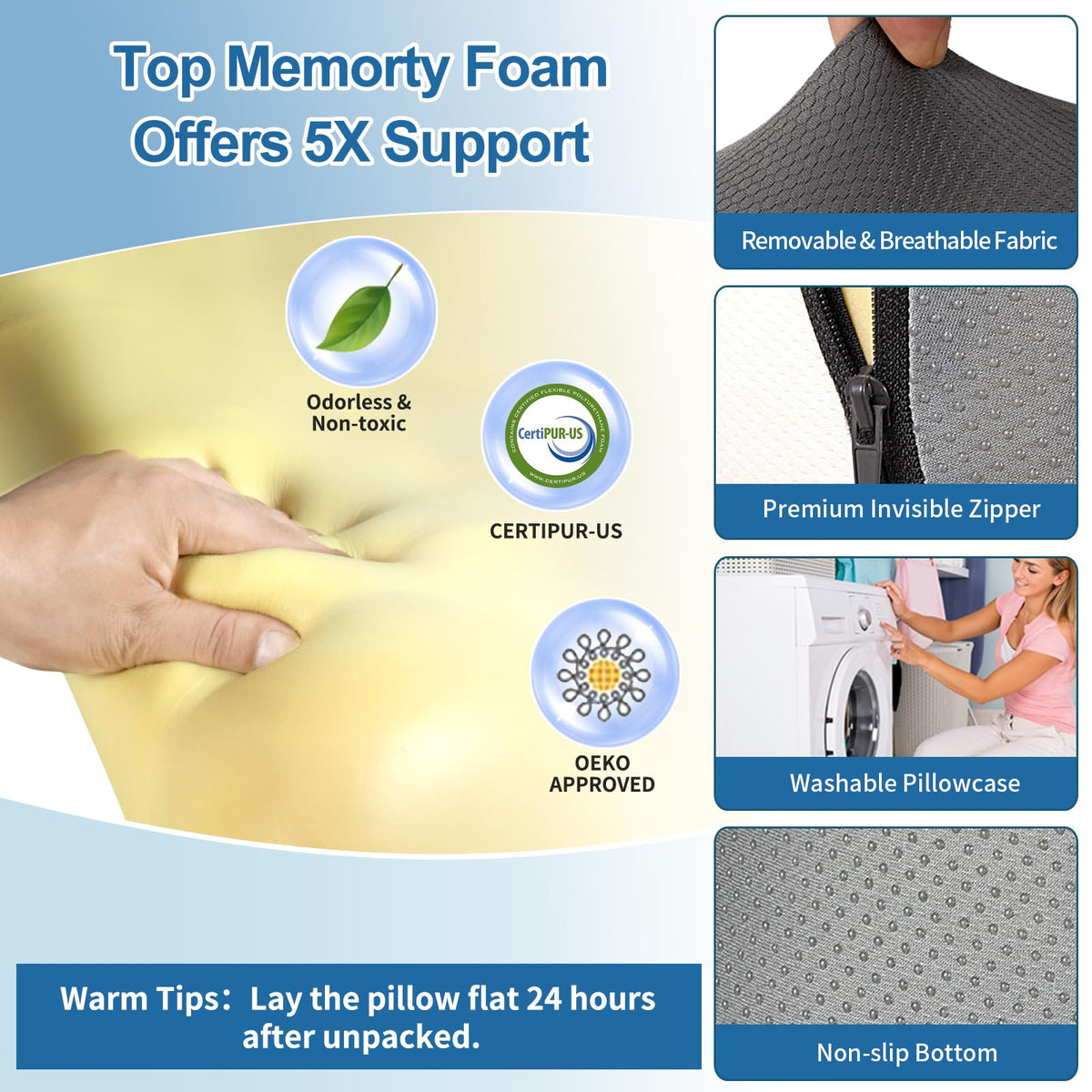 HAMYODO breathable removable cover keeps skin cool during use