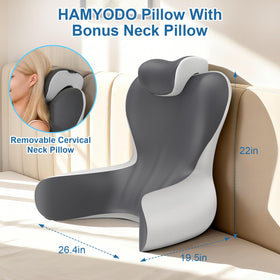 HAMYODO neck pillow removable lets you customize neck support quickly.