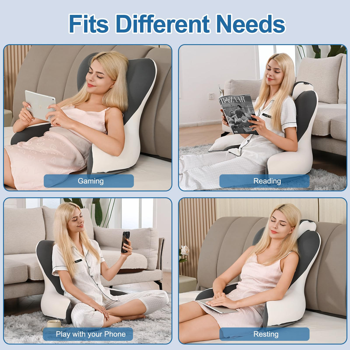 HAMYODO non-slip base keeps the pillow steady on any surface