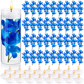 Hanaive blue orchid artificial flowers close-up for elegant centerpiece ideas.