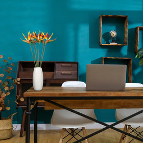Hanaive office decor with Bird of Paradise, maintenance-free faux flowers for year-round charm.