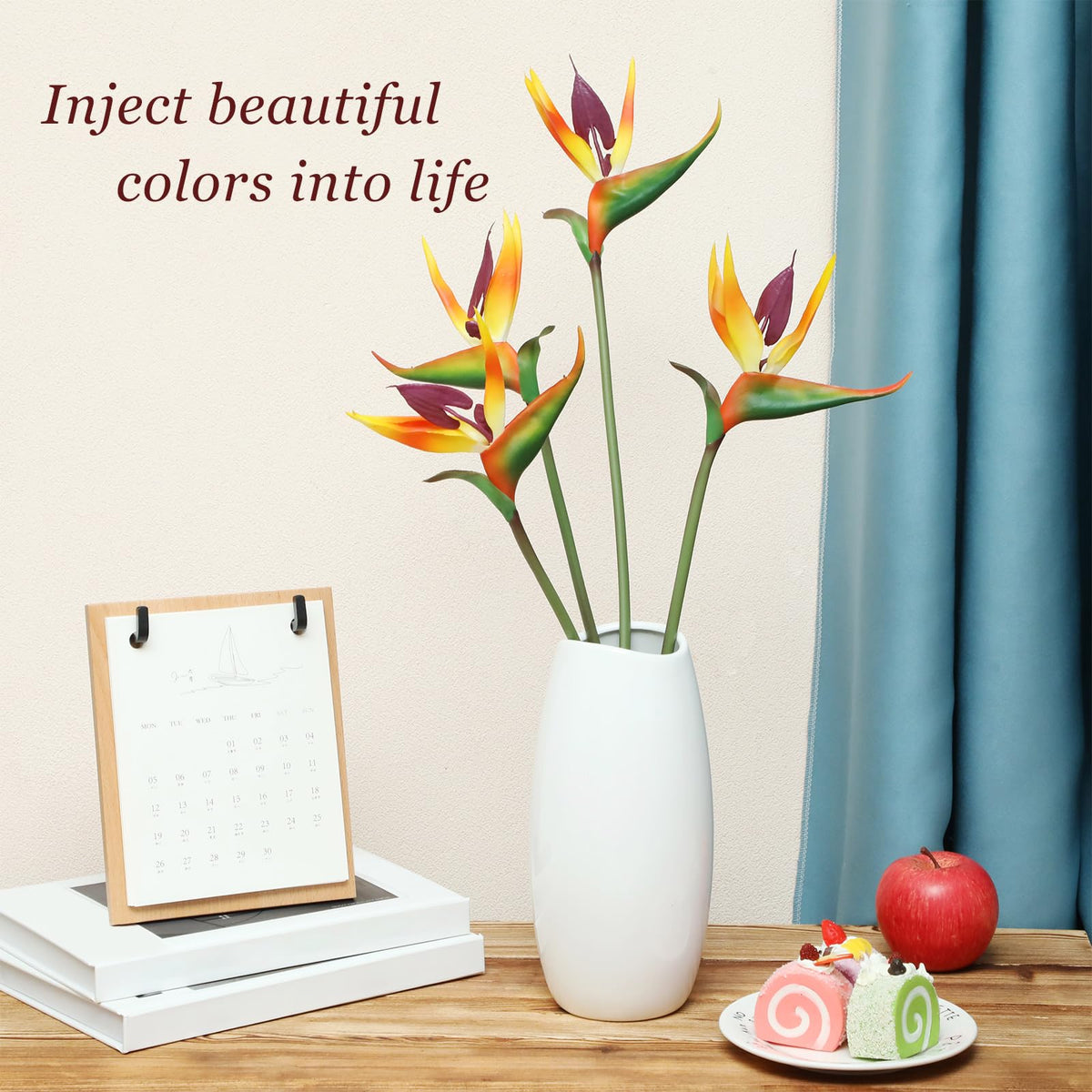 Hanaive Bird of Paradise centerpiece for weddings and parties, 24in, vibrant yellow.